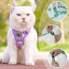 BEAUTYZOO cat harness easy-on overhead strap for stress-free wearing