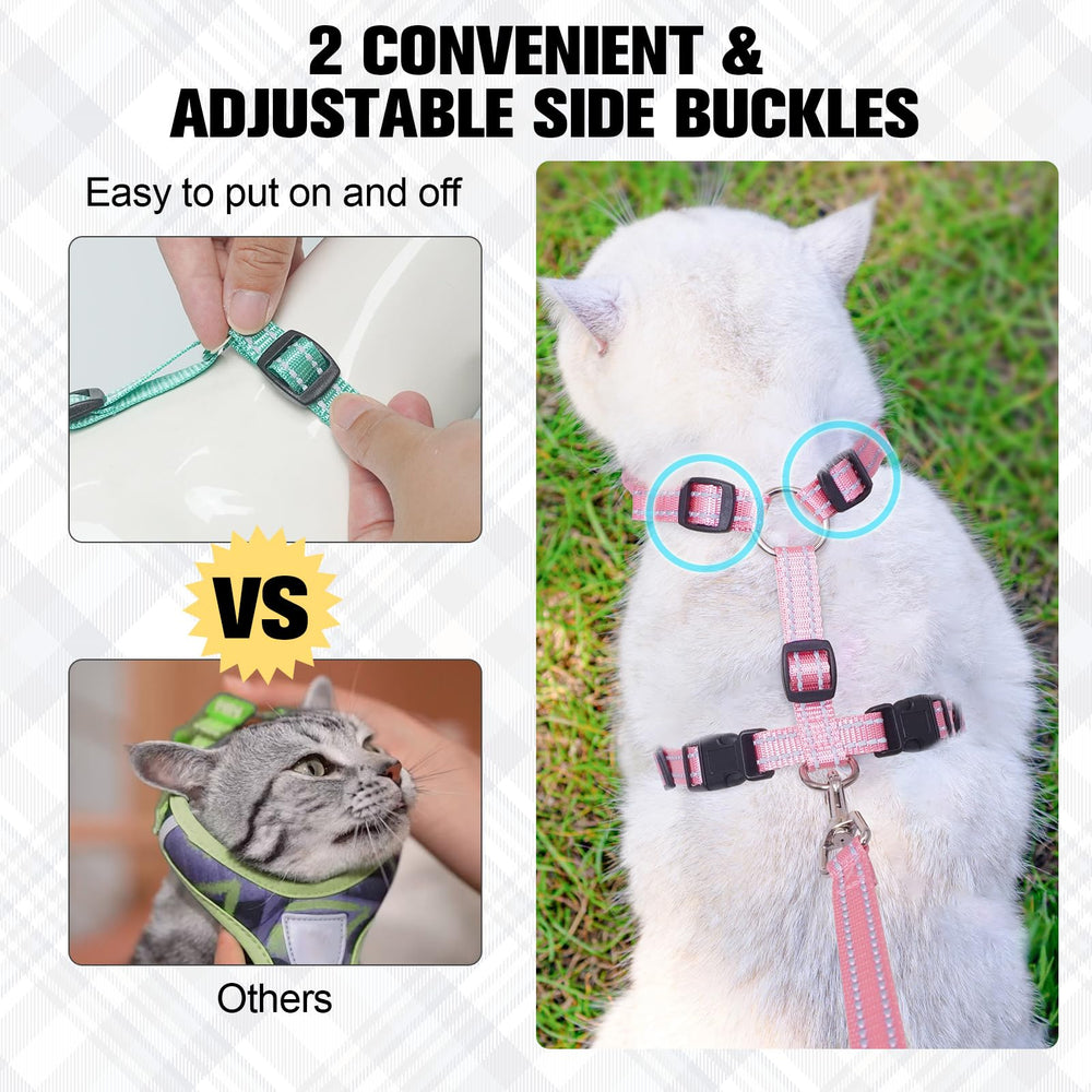 BEAUTYZOO cat harness reflective trim enhances night visibility