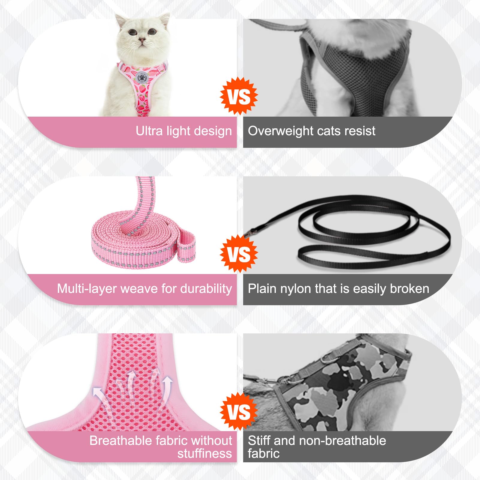 BEAUTYZOO soft mesh snug-fit harness distributes leash pressure for comfort