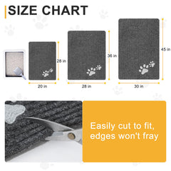 BEAUTYZOO cat litter mat coverage area highlighting wide footprint for multiple boxes