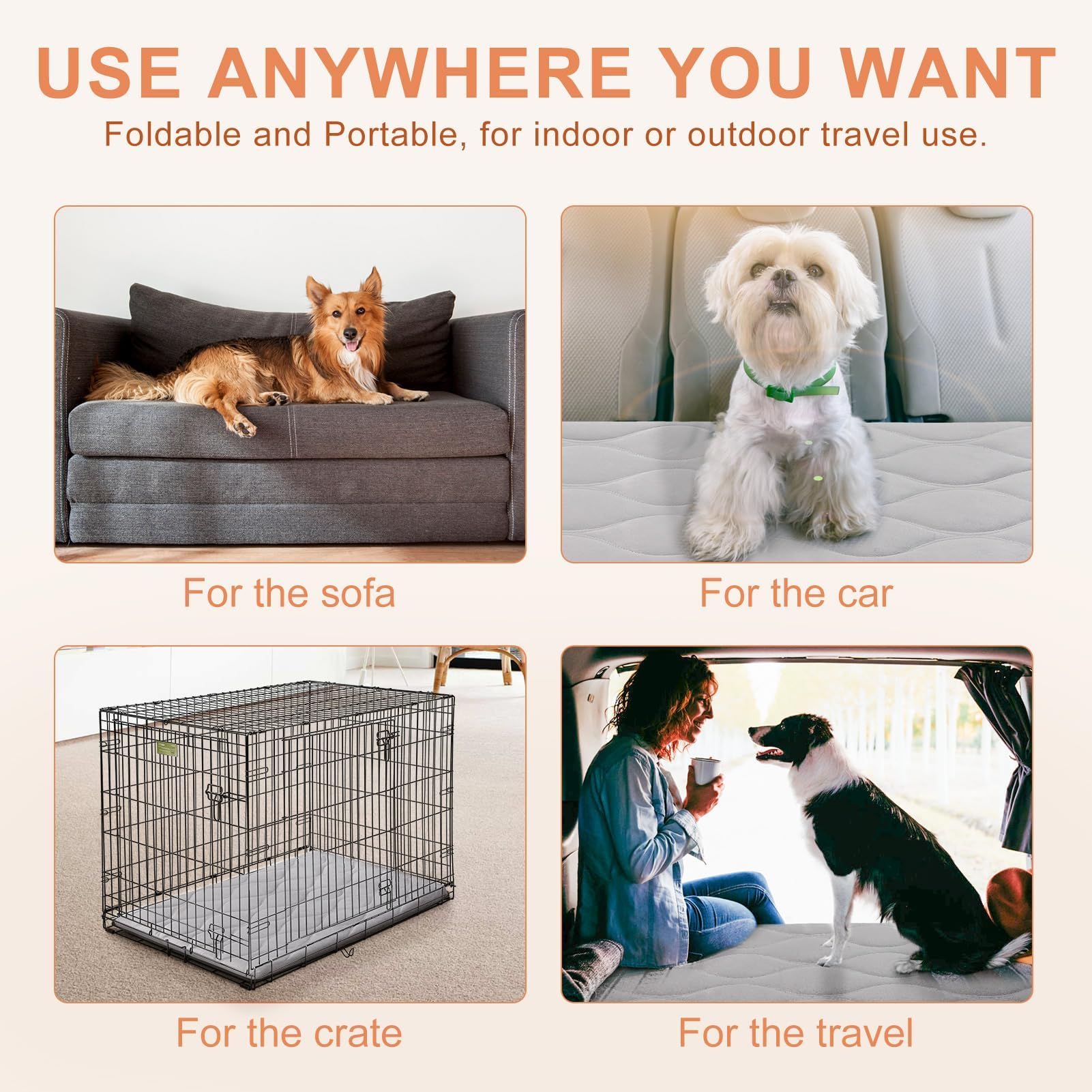 BeautyZoo Dog Crate Pad machine washable design simplifies cleanup.