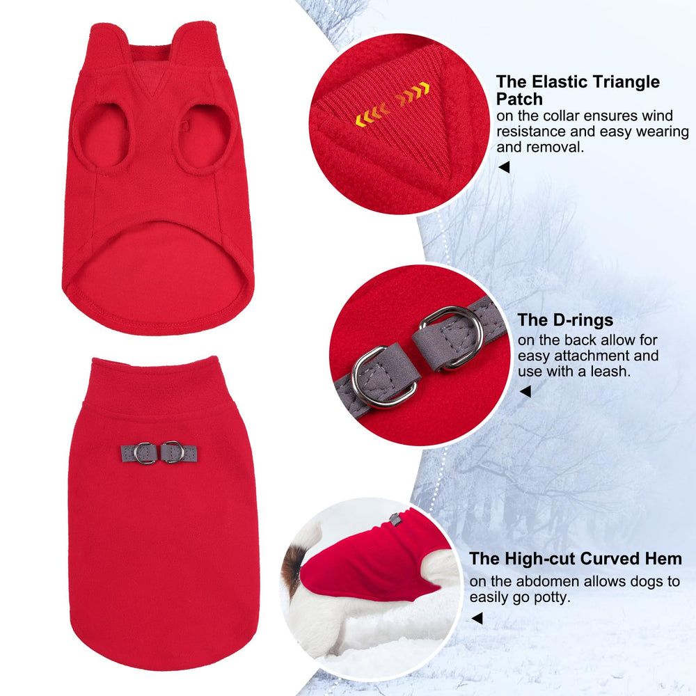 BEAUTYZOO Dog Fleece Vest pullover style for easy on off without fur snagging