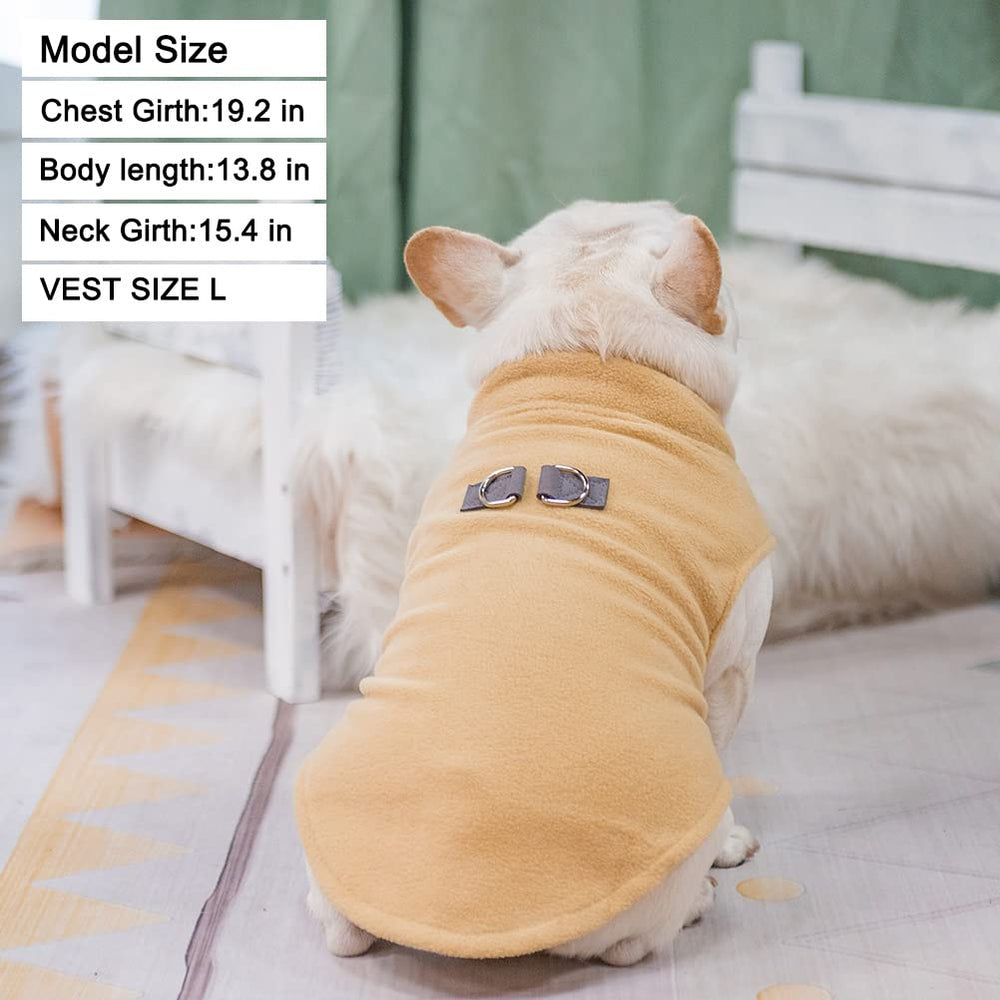 BEAUTYZOO dog fleece vest pullover neckline detail offers easy on/off and comfort.