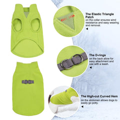 Beautyzoo dog fleece vest size guide helps find the right fit