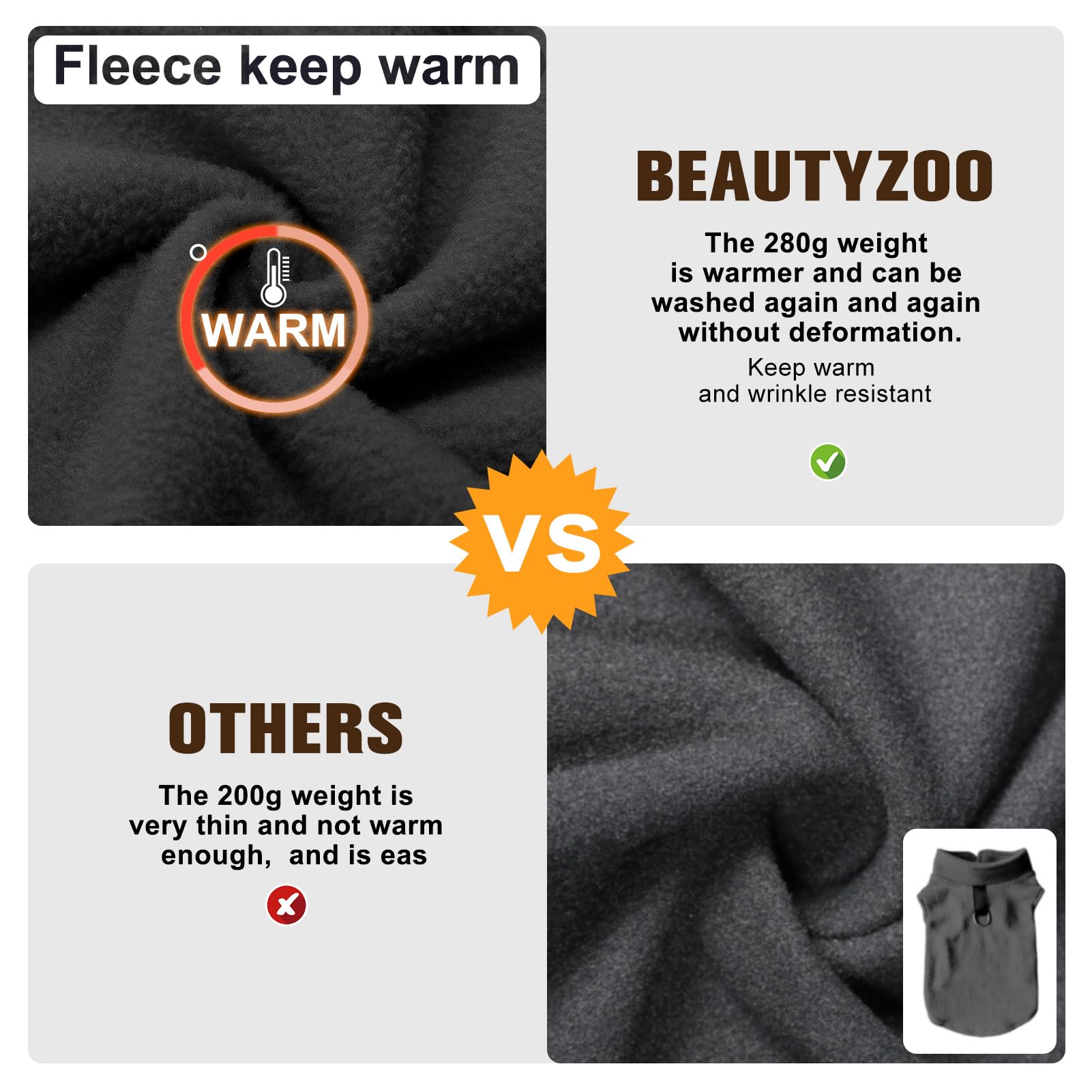 BEAUTYZOO dog fleece vest being machine washed for easy care