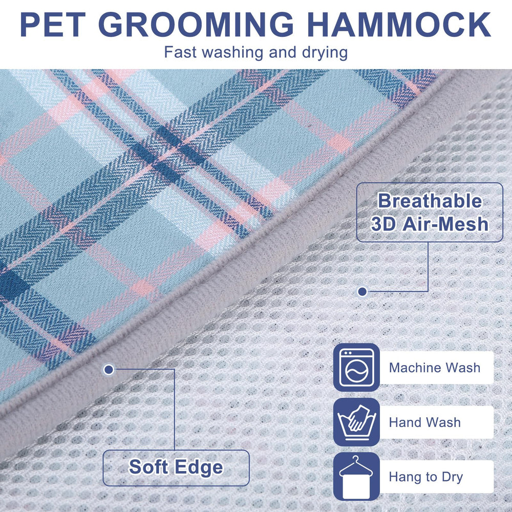 BEAUTYZOO dog grooming hammock 3D air mesh keeps pets breathable