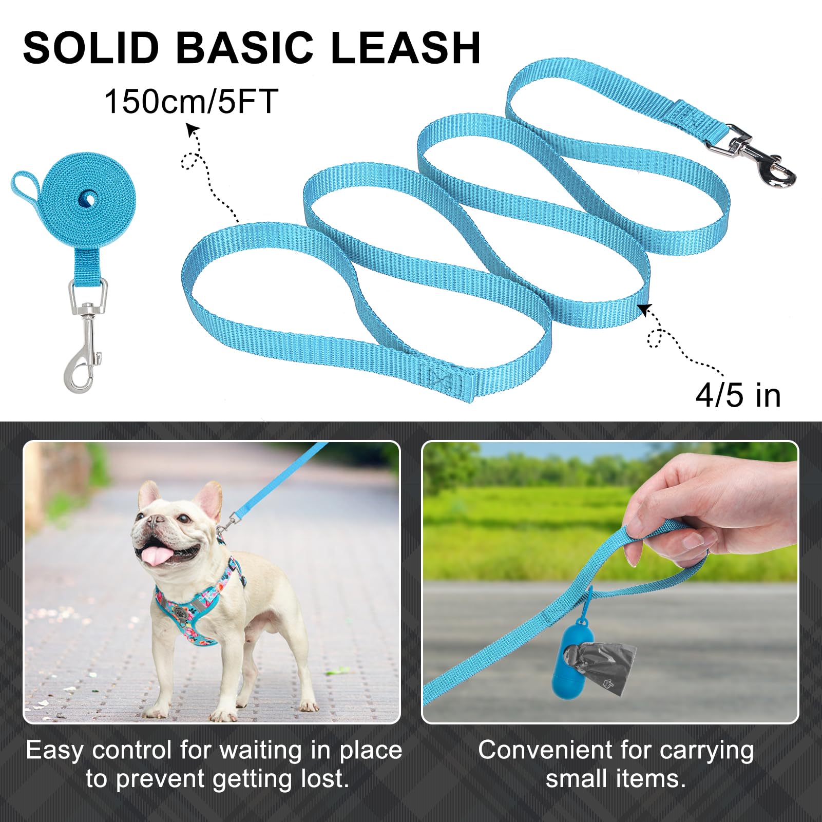 BEAUTYZOO breathable mesh harness blue close-up focusing on comfort