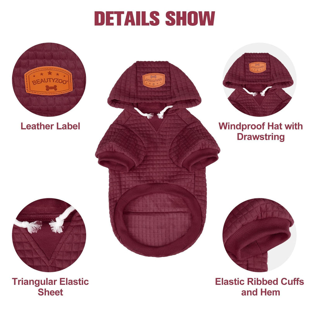 BEAUTYZOO dog hoodie with pocket detail for treats or toys