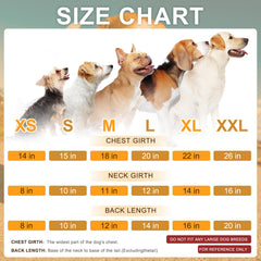 BEAUTYZOO dog pajamas medium chest circumference 18in ensures roomy chest comfort during naps.