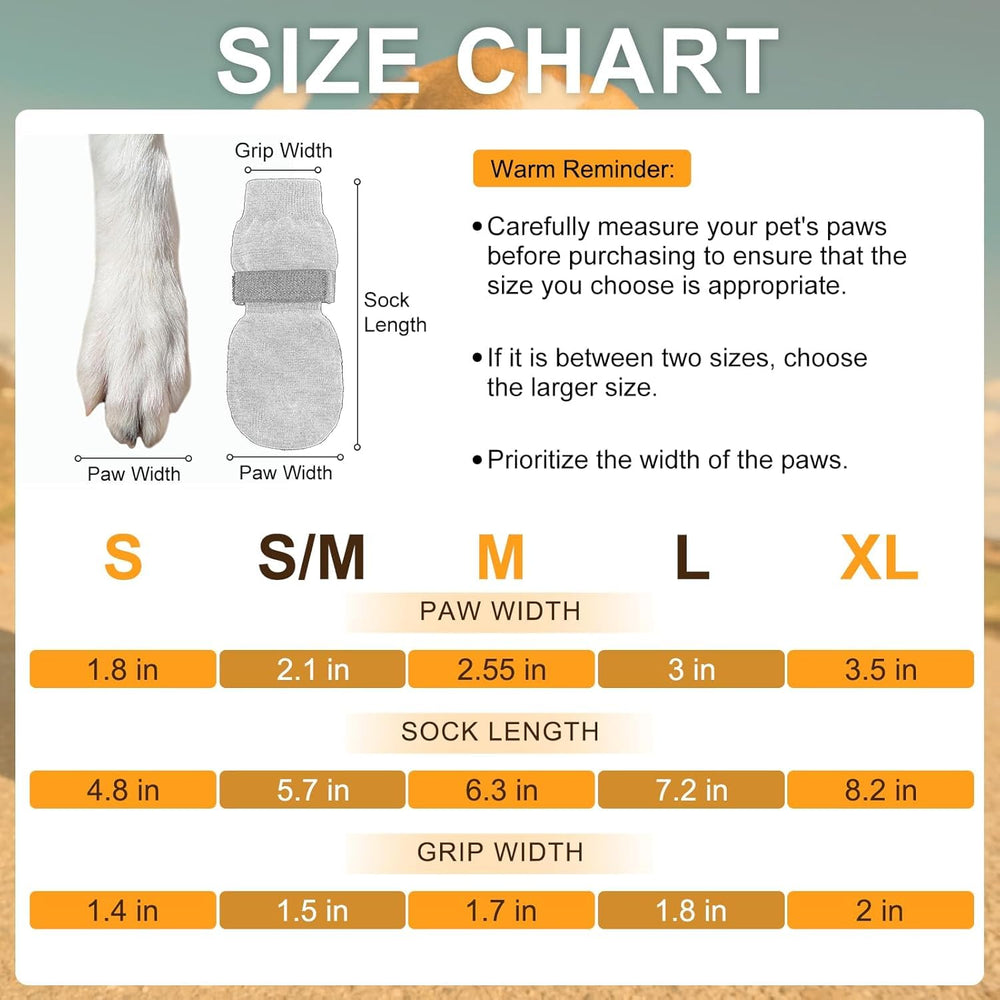 BEAUTYZOO Dog Socks show double-sided grip maintaining traction during activity.