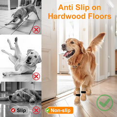 BEAUTYZOO Dog Socks shield floors from scratches while dogs explore rooms.