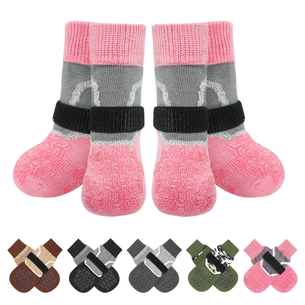 BEAUTYZOO dog socks glow-in-dark for safer night-time visibility during walks