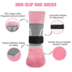 BEAUTYZOO dog socks feature non-slip silicone grip for floor traction