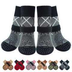 BEAUTYZOO dog socks pack front view for cozy paw protection and indoor traction