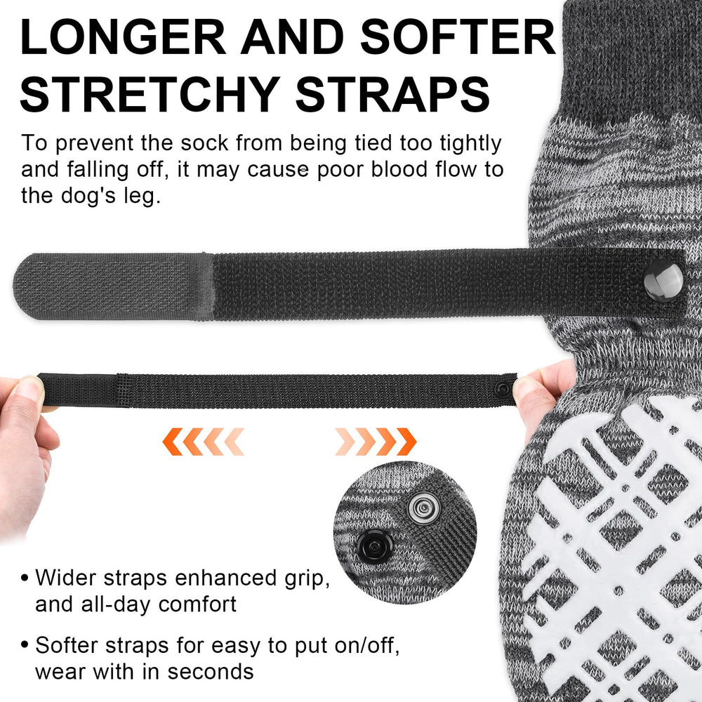 BEAUTYZOO Dog Socks assist paw licking prevention with a cozy barrier.