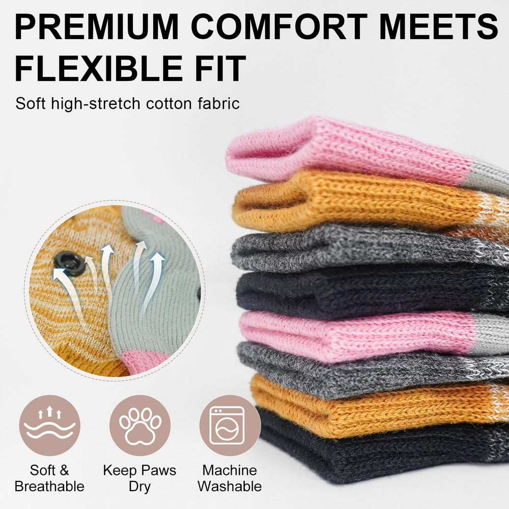 BEAUTYZOO Dog Socks feature soft, breathable fabric for all-day comfort.
