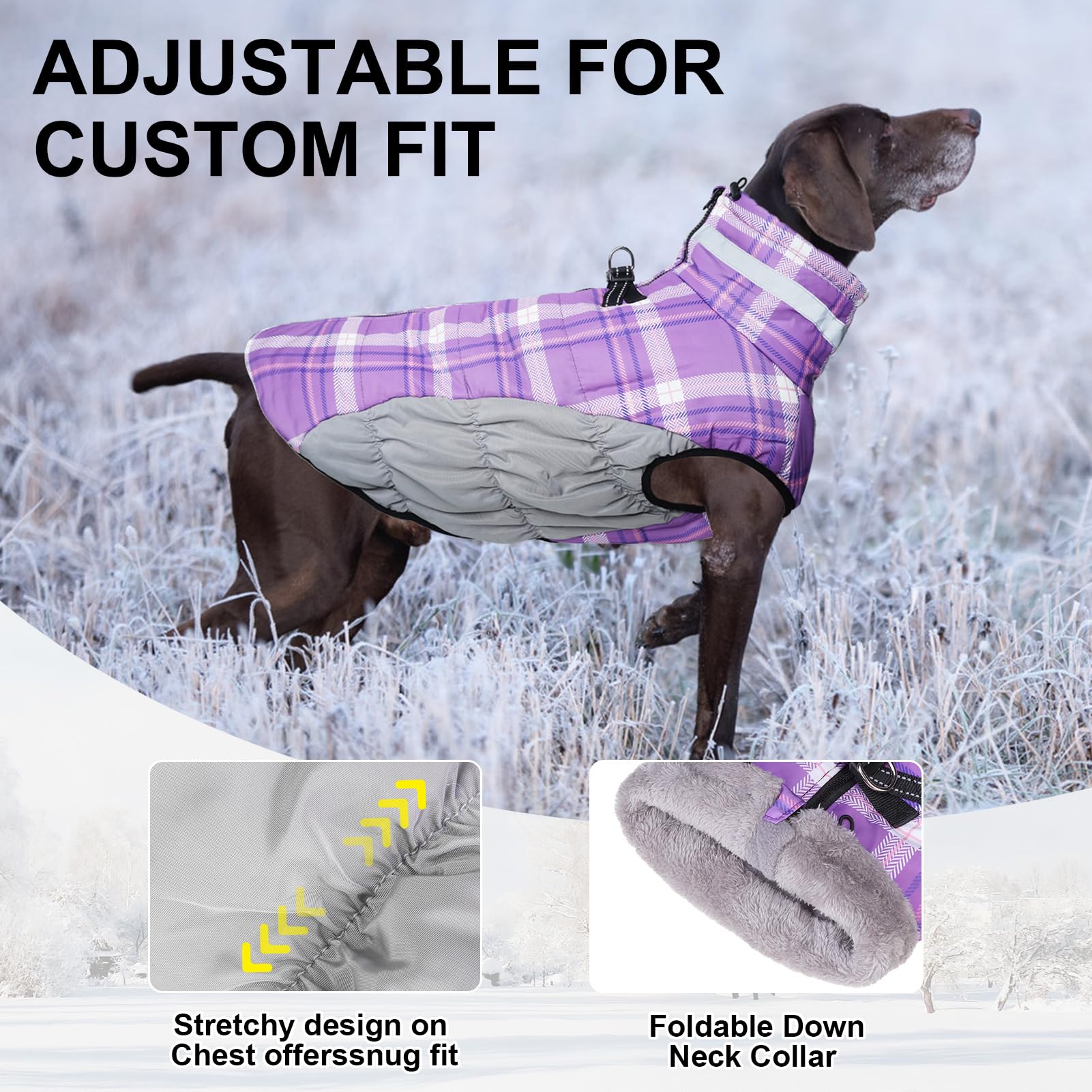 BEAUTYZOO coat with reflective strips in low light for night safety