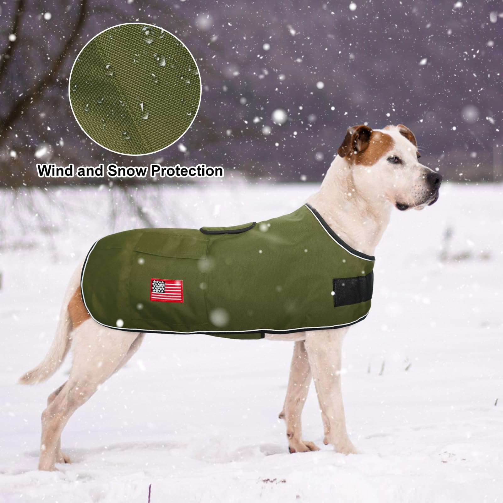 BEAUTYZOO dog winter coat XL adjustable neck strap demonstration for easy fit.