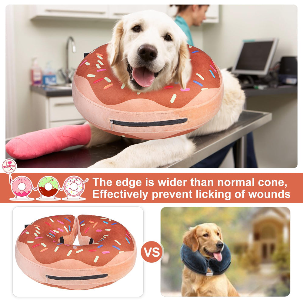 Close-up of BEAUTYZOO donut collar fabric showing soft material for gentle support.