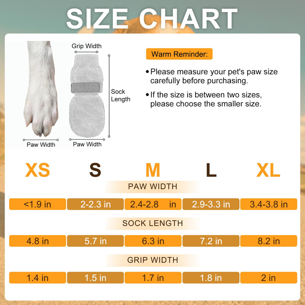 BEAUTYZOO dog socks with double-sided grip offer three times traction on slick surfaces.
