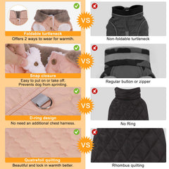 BEAUTYZOO extended plush collar helps protect neck from wind.