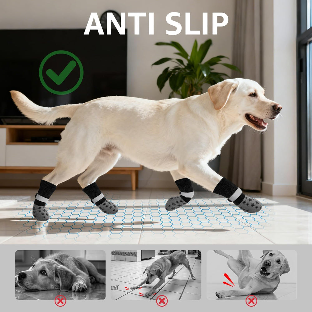 BEAUTYZOO socks protect hardwood floors from scratches while safeguarding paws.