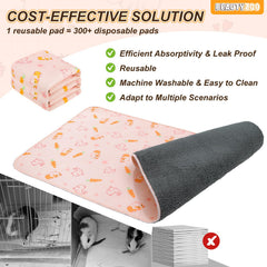 BEAUTYZOO double-sided guinea pig liner in pink for longer use cycles.