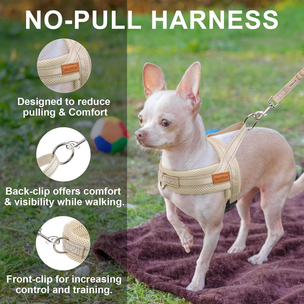 BEAUTYZOO harness reflective stitching detail for safer night visibility