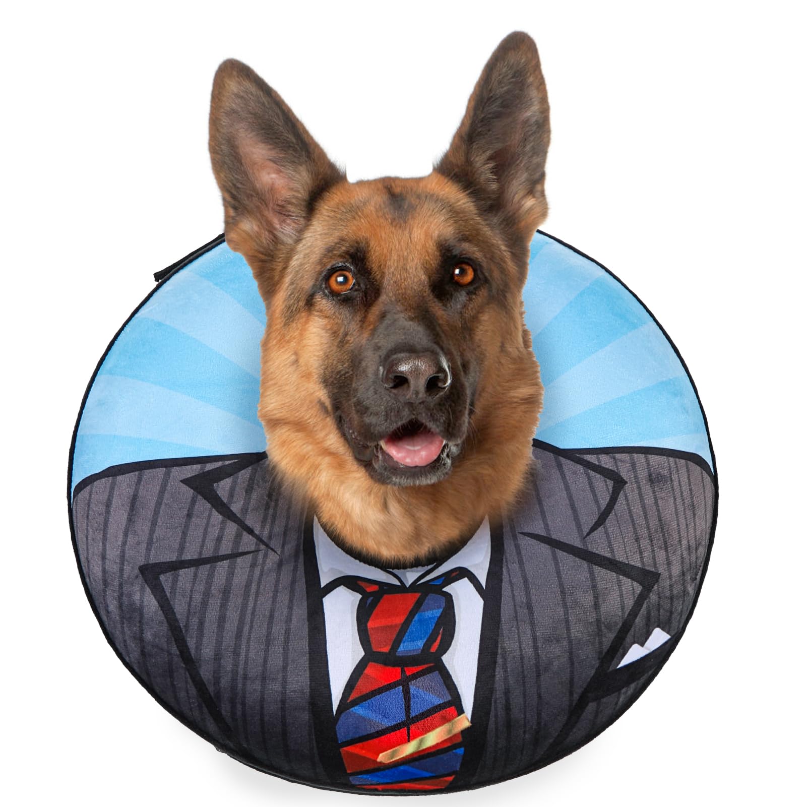 BEAUTYZOO inflatable cone collar donut front view showing comfort and easy cleanability