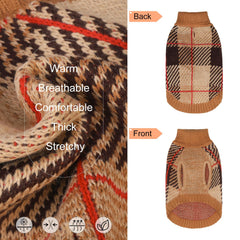 BEAUTYZOO Knitted Pullover Dog Sweater knit texture close-up highlights soft breathable fabric.