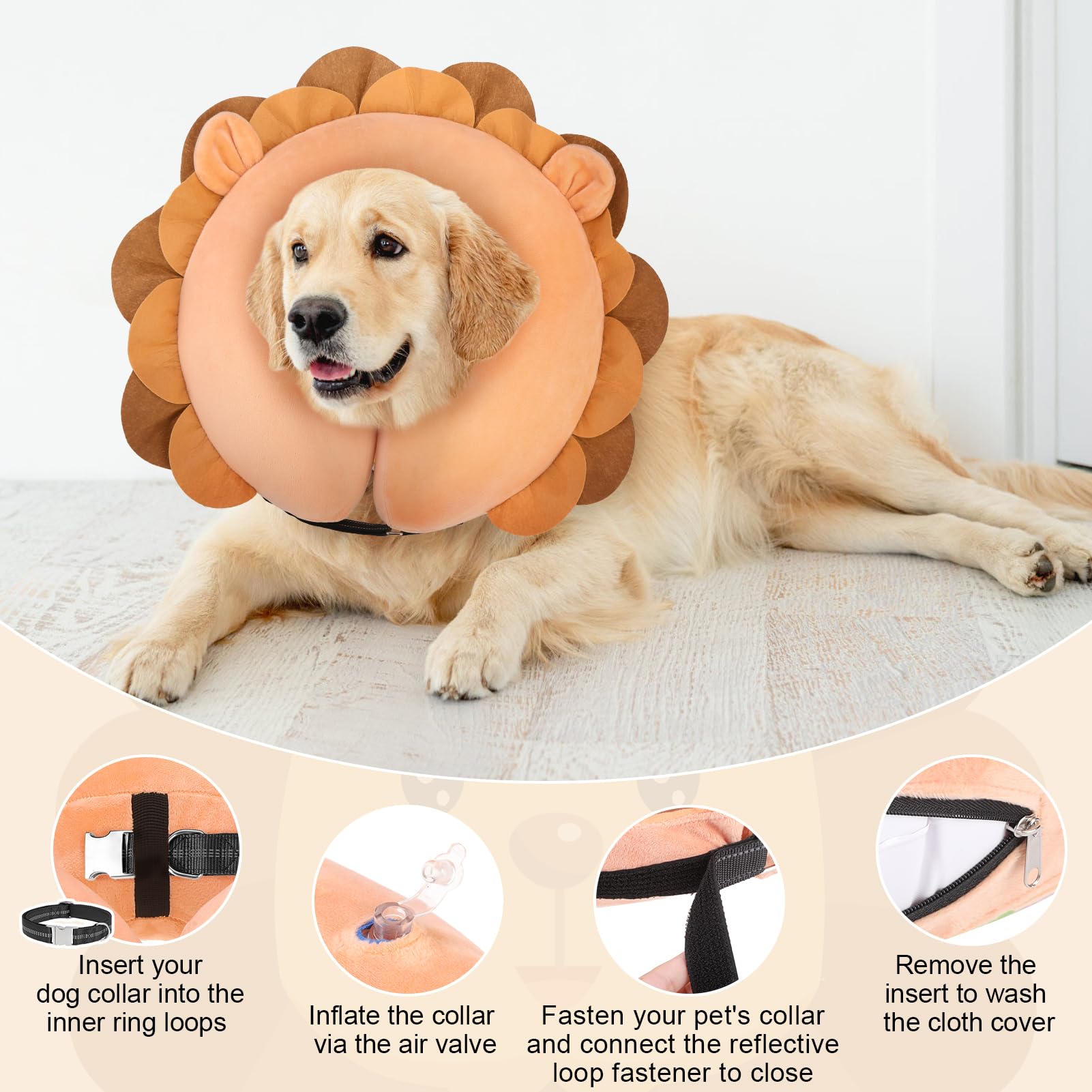 BEAUTYZOO Lion XL adjustable reflective straps ensure safe night-time wear.