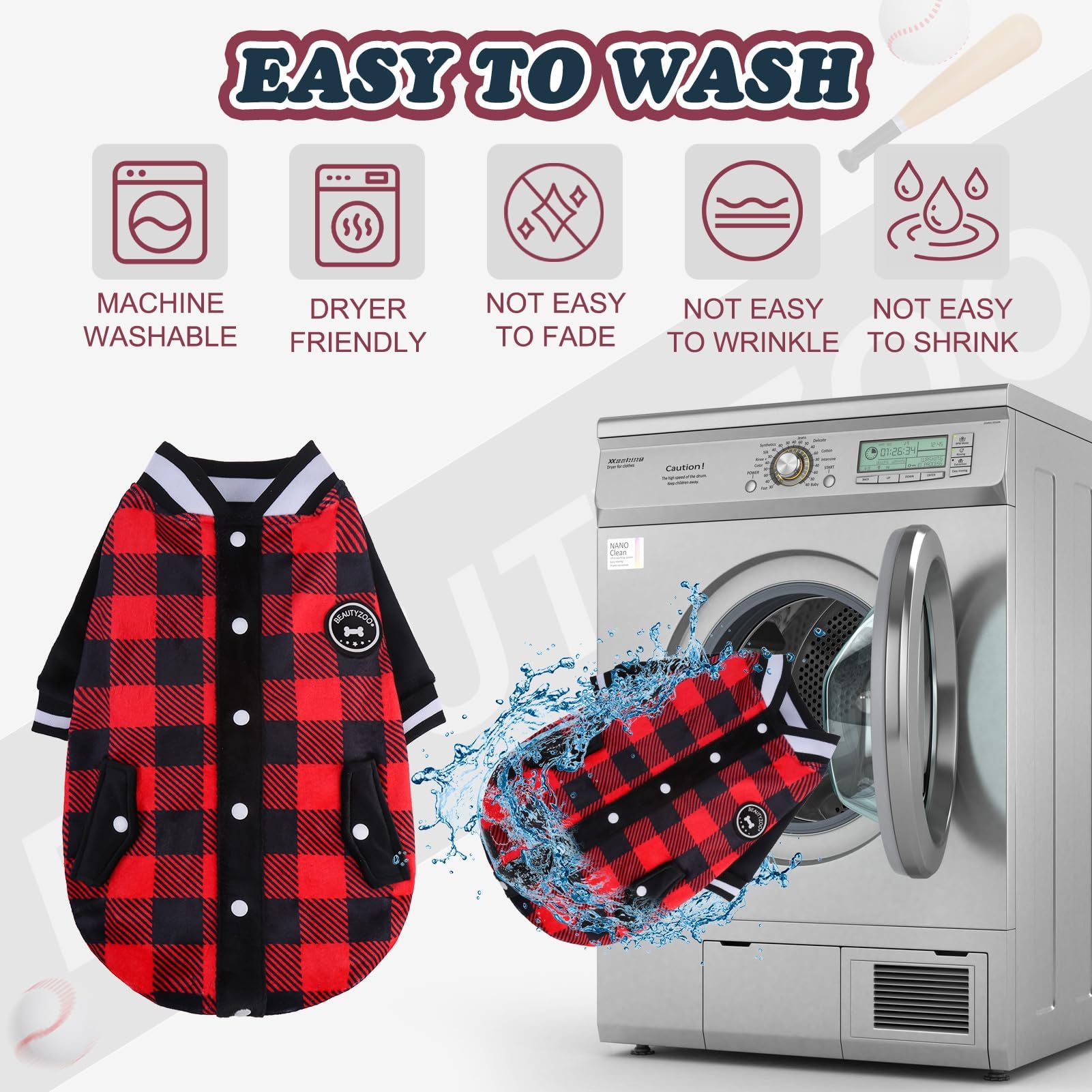 BEAUTYZOO machine-washable fabric for quick cleanup after outdoor adventures.