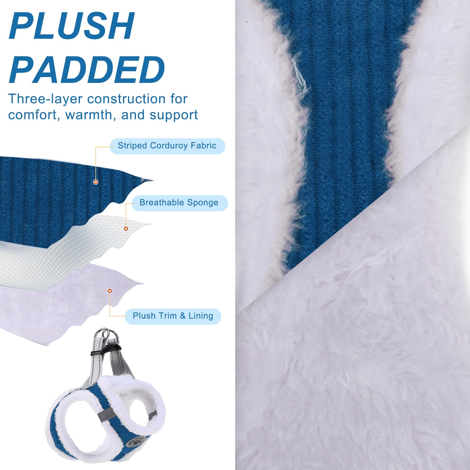 BEAUTYZOO No-pull Harness Leash Set helps calmer leash moments during outdoor adventures.