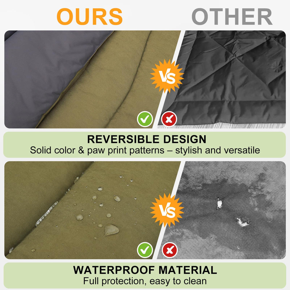 BEAUTYZOO Outdoor Dog Bed wave stitching supports even padding.