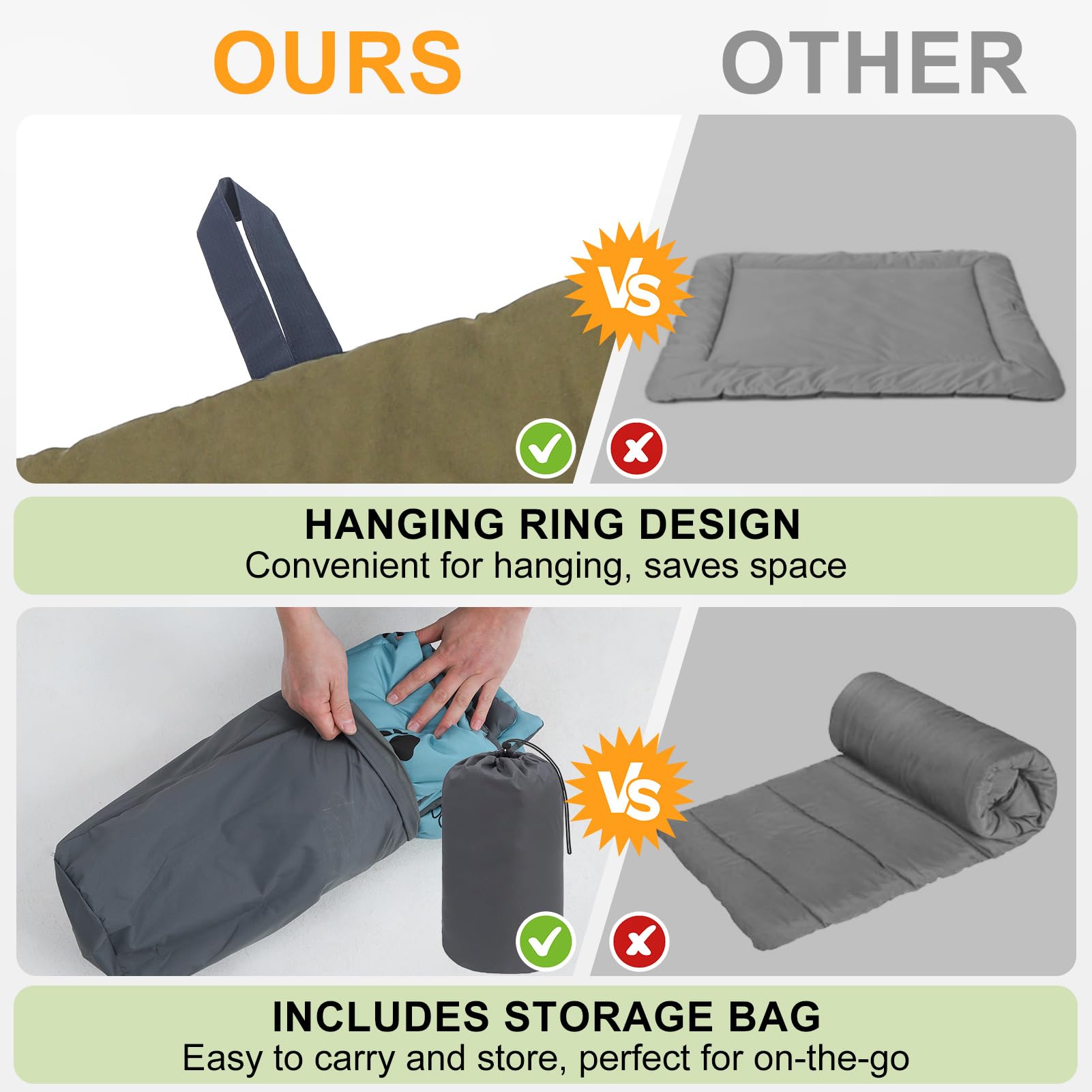 BEAUTYZOO Outdoor Dog Bed waterproof surface cleans with a damp cloth.