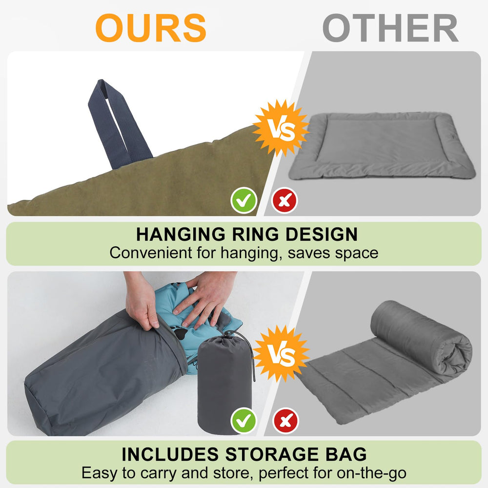 BEAUTYZOO Outdoor Dog Bed waterproof surface cleans with a damp cloth.