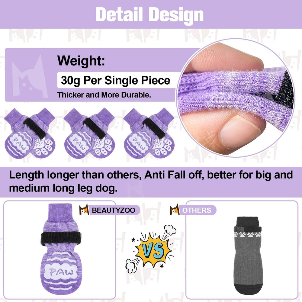 BEAUTYZOO paw socks size large ready for secure fitting and comfort