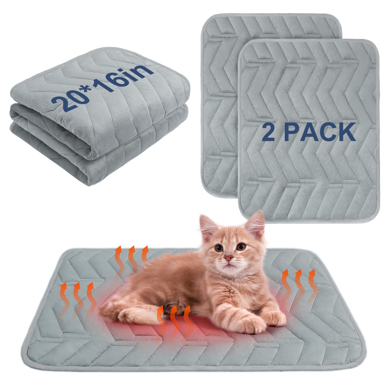 BEAUTYZOO self-warming cat bed mat soft surface for cozy naps