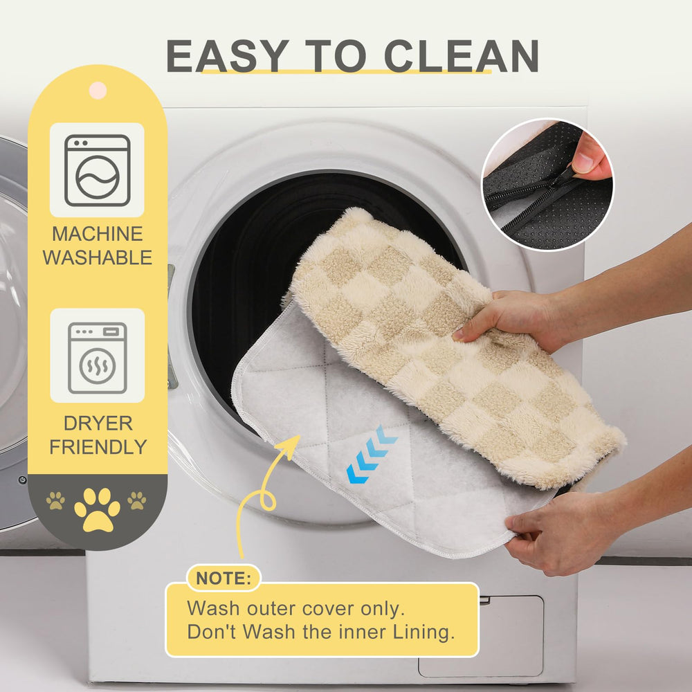 BEAUTYZOO self-warming cat bed non-slip bottom keeps mat in place.