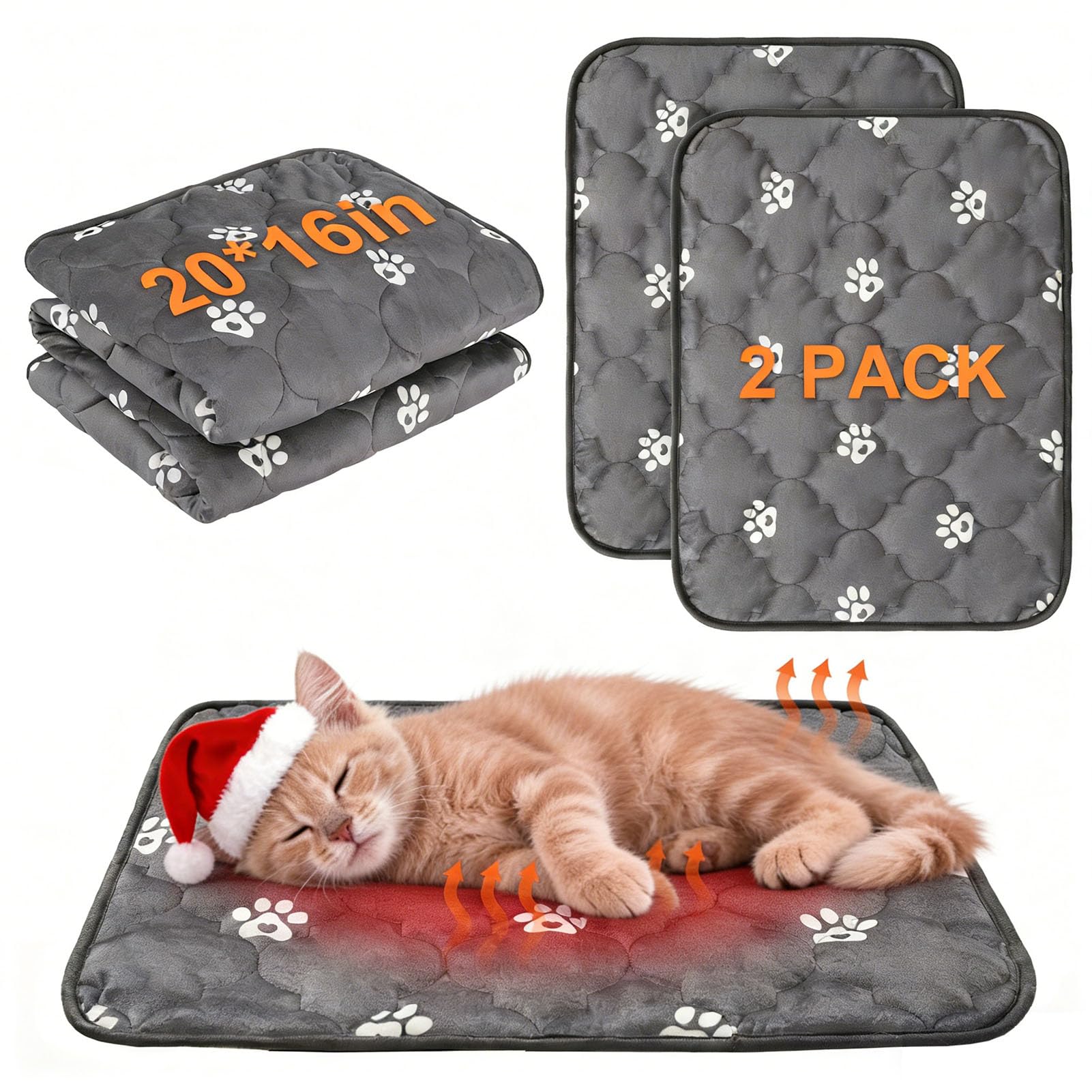 BEAUTYZOO self-warming cat bed pad closeup showing warm surface for naps