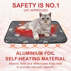 BEAUTYZOO self-warming cat bed pad soft surface for cozy sleep