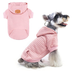 BEAUTYZOO small dog hoodie pockets front view for easy snack storage during walks.