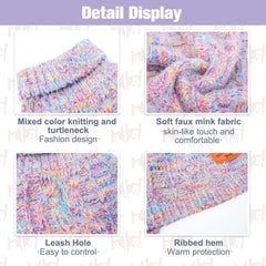 BEAUTYZOO Small Dog Sweater sleeveless turtleneck design eases on/off and bathroom breaks