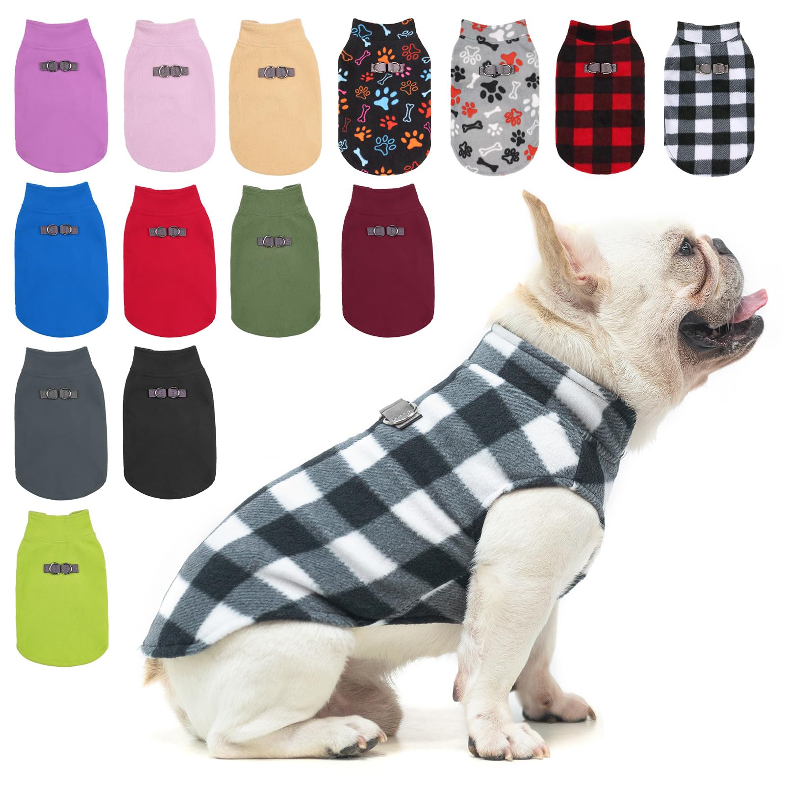 BEAUTYZOO small dog sweater vest front view keeps pup warm on chilly walks