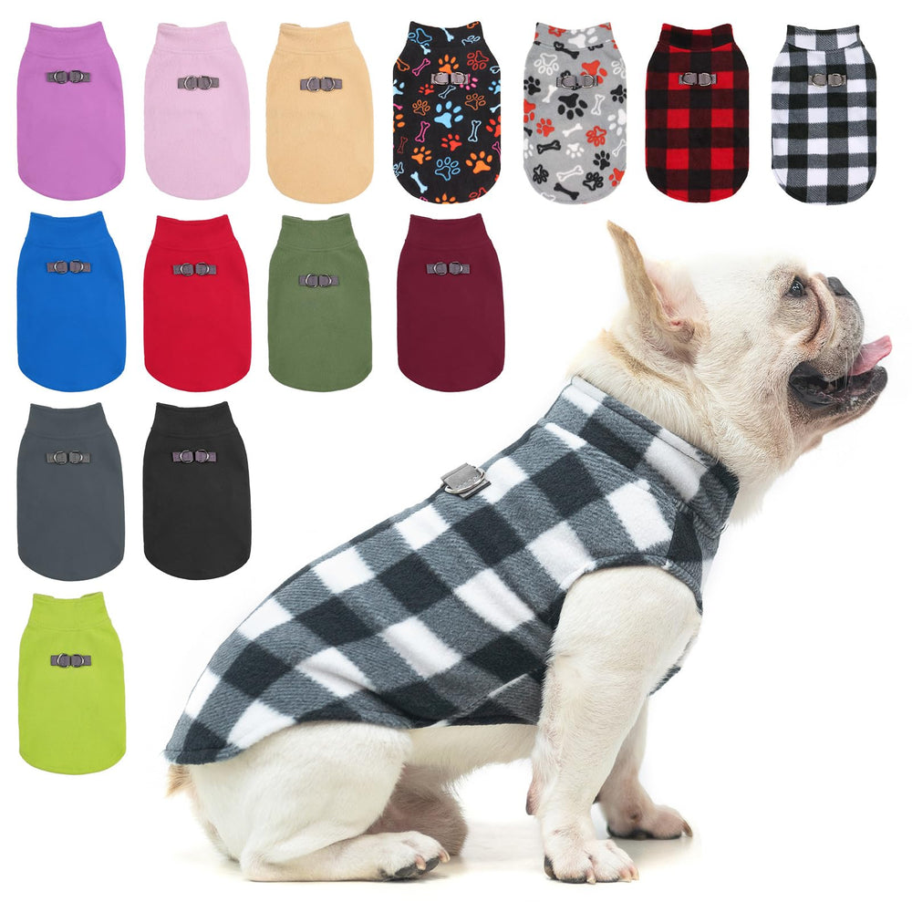 BEAUTYZOO small dog sweater vest front view keeps pup warm on chilly walks
