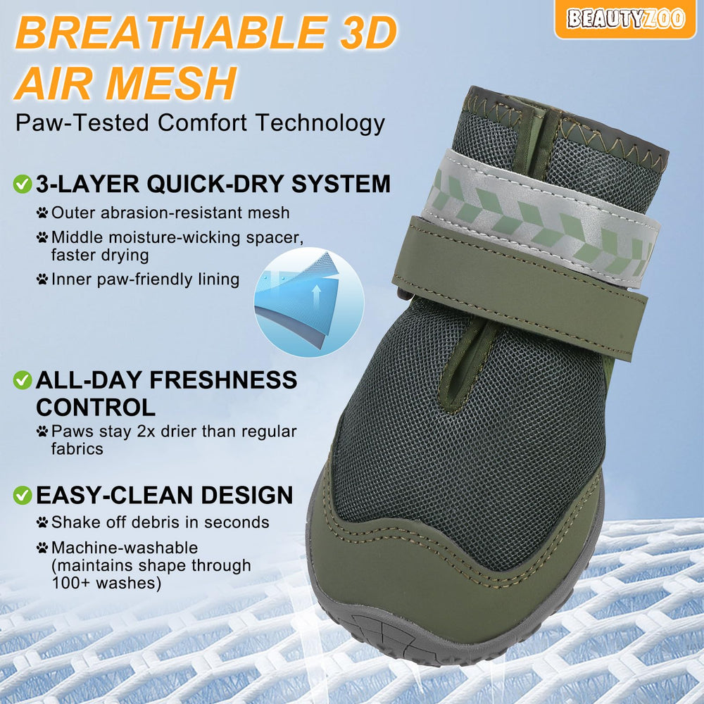 BEAUTYZOO space leather toe provides waterproof paw protection
