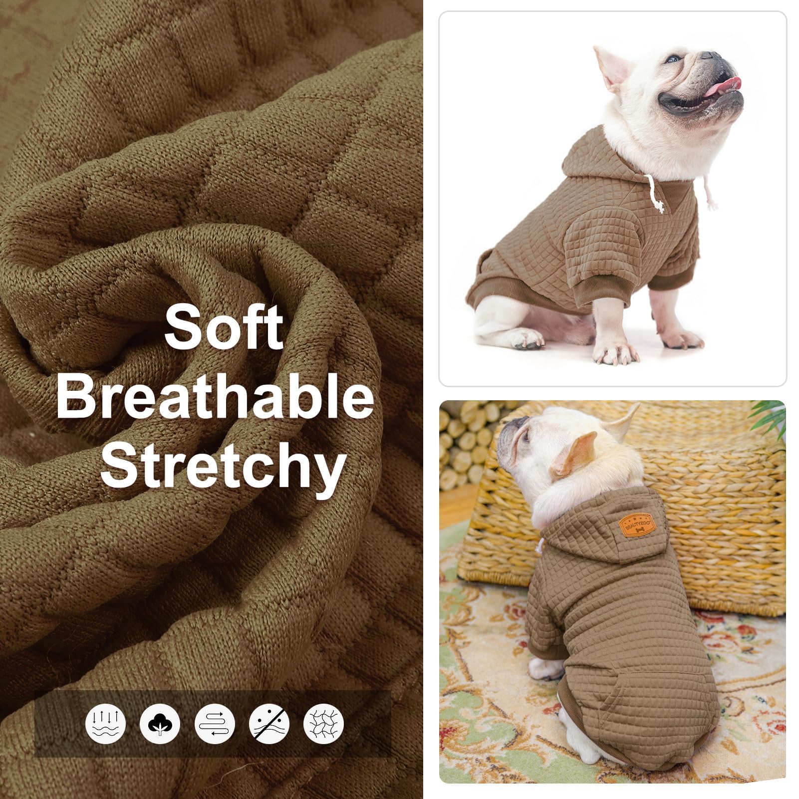 BEAUTYZOO waffle-cotton hoodie fabric provides breathable warmth