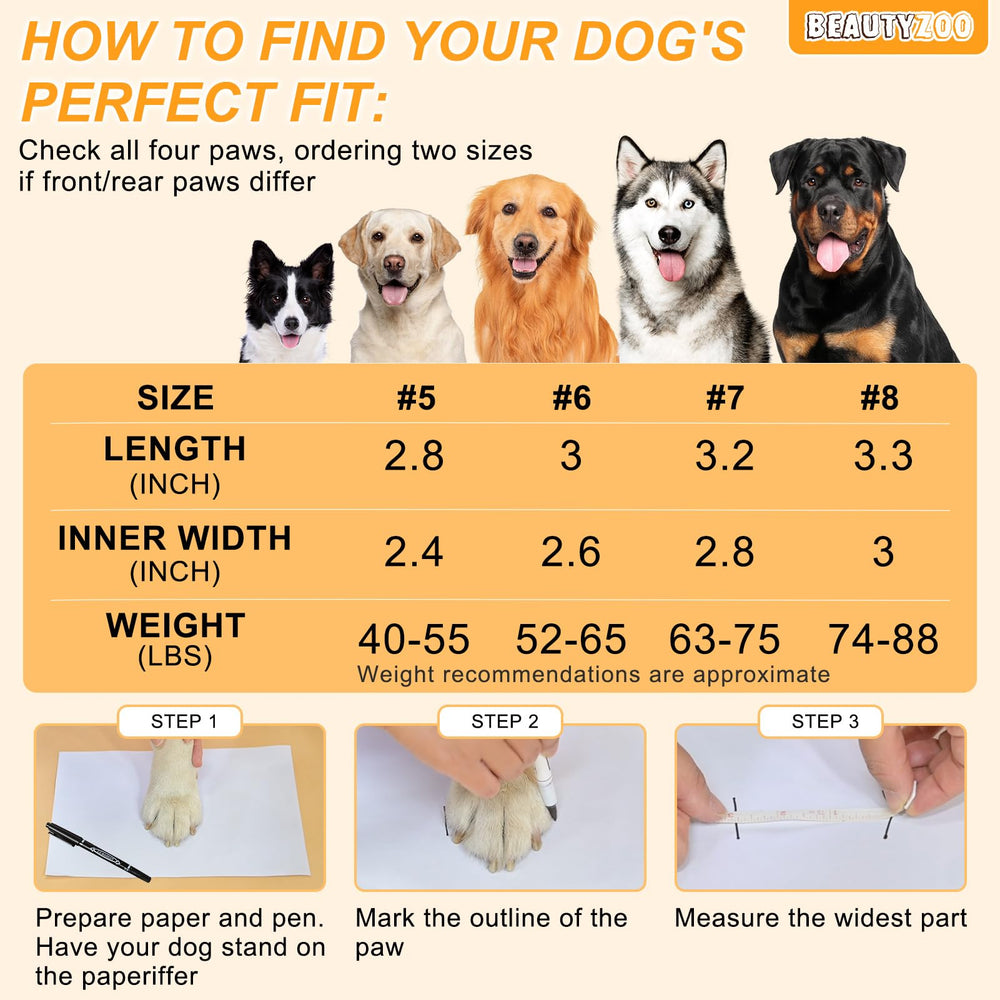 BEAUTYZOO waterproof dog shoes anti-slip sole demonstrated for confident grip on slick surfaces