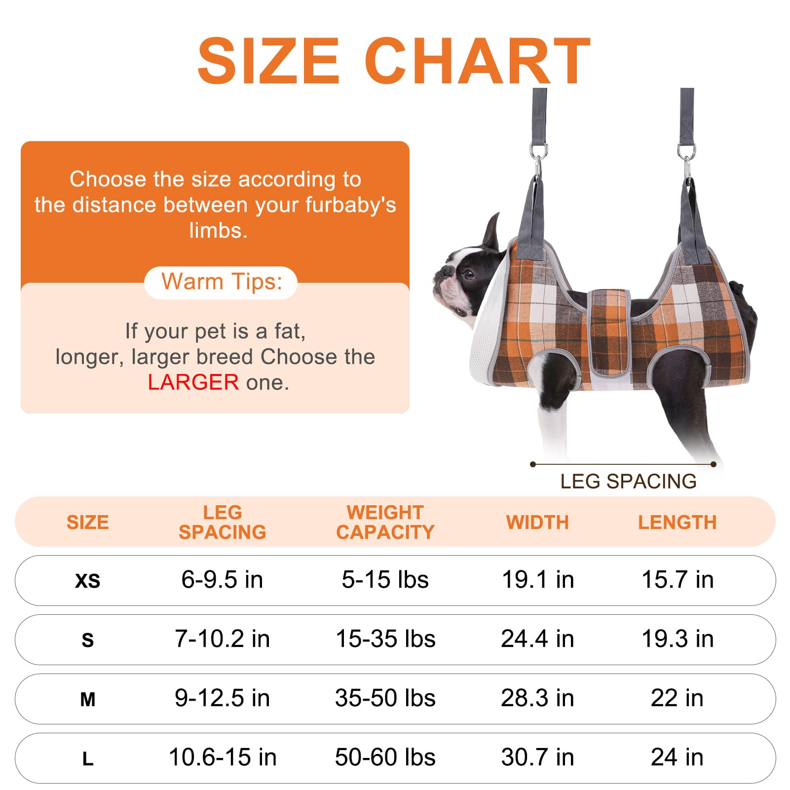 BEAUTYZOO wide under-body support and space for hind legs improves comfort