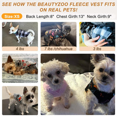 BEAUTYZOO XS dog sweater pullover-style easy-on for pets during chilly outings.